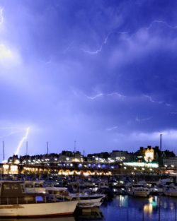 Lightning over Ramsgate harbour