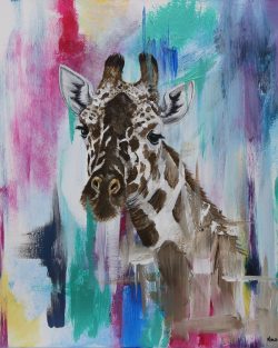 'Giraffe' Hand finished Giclee print