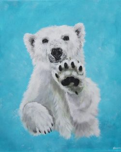 'Polar Bear' original acrylic painting