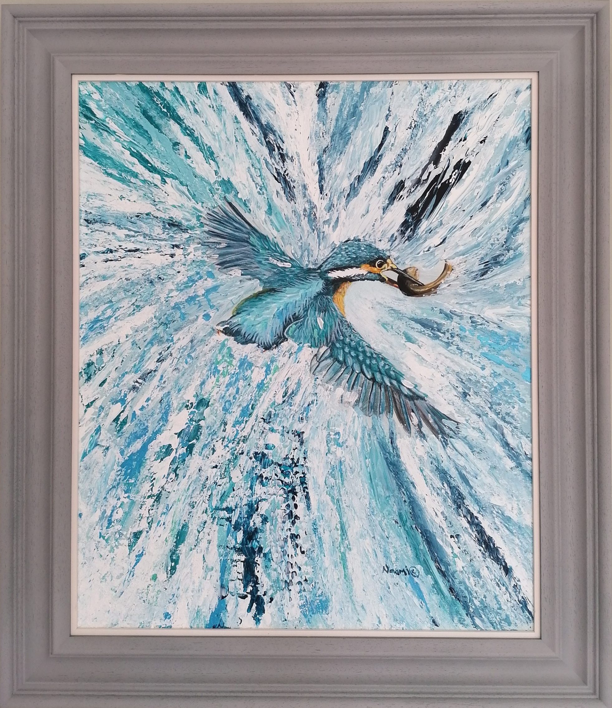 'Kingfisher' Original acrylic painting