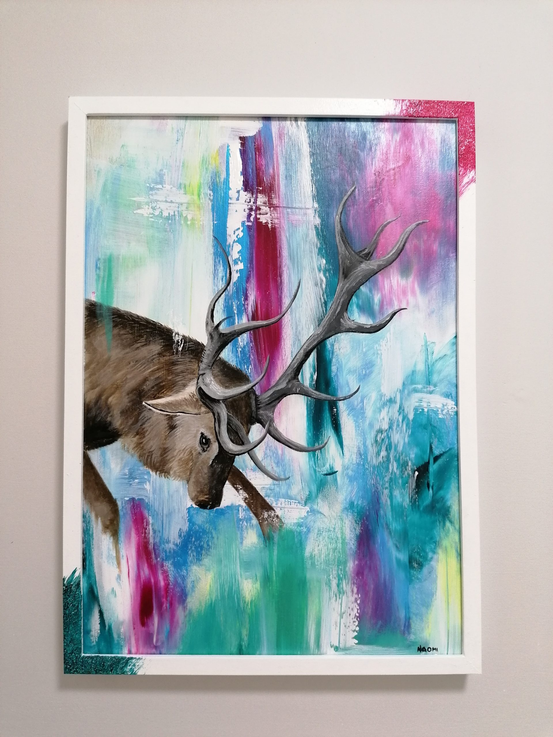 'Stag' Original Acrylic painting - Image 2