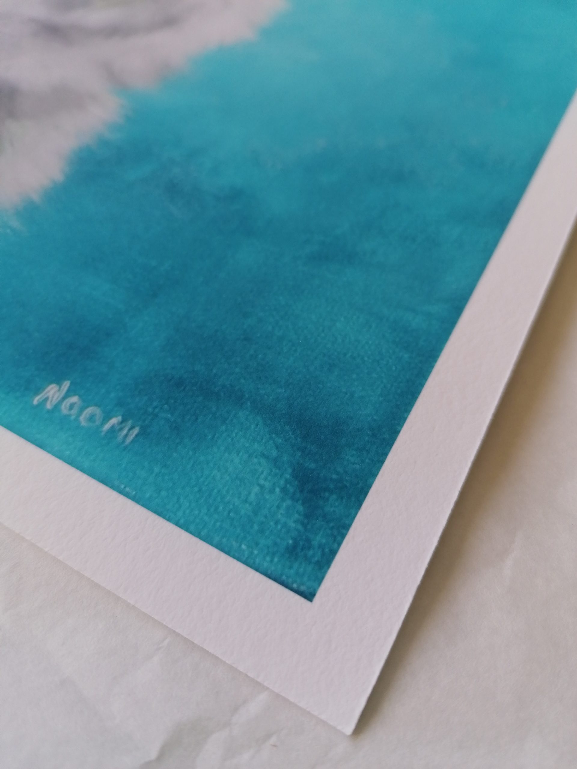 Polar Bear hand finished Giclee print - Image 2