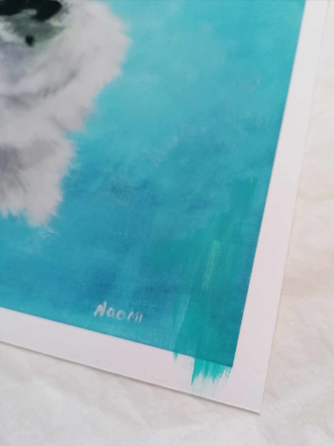 Polar Bear hand finished Giclee print - Image 5