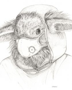 Rabbit in mask Giclee print