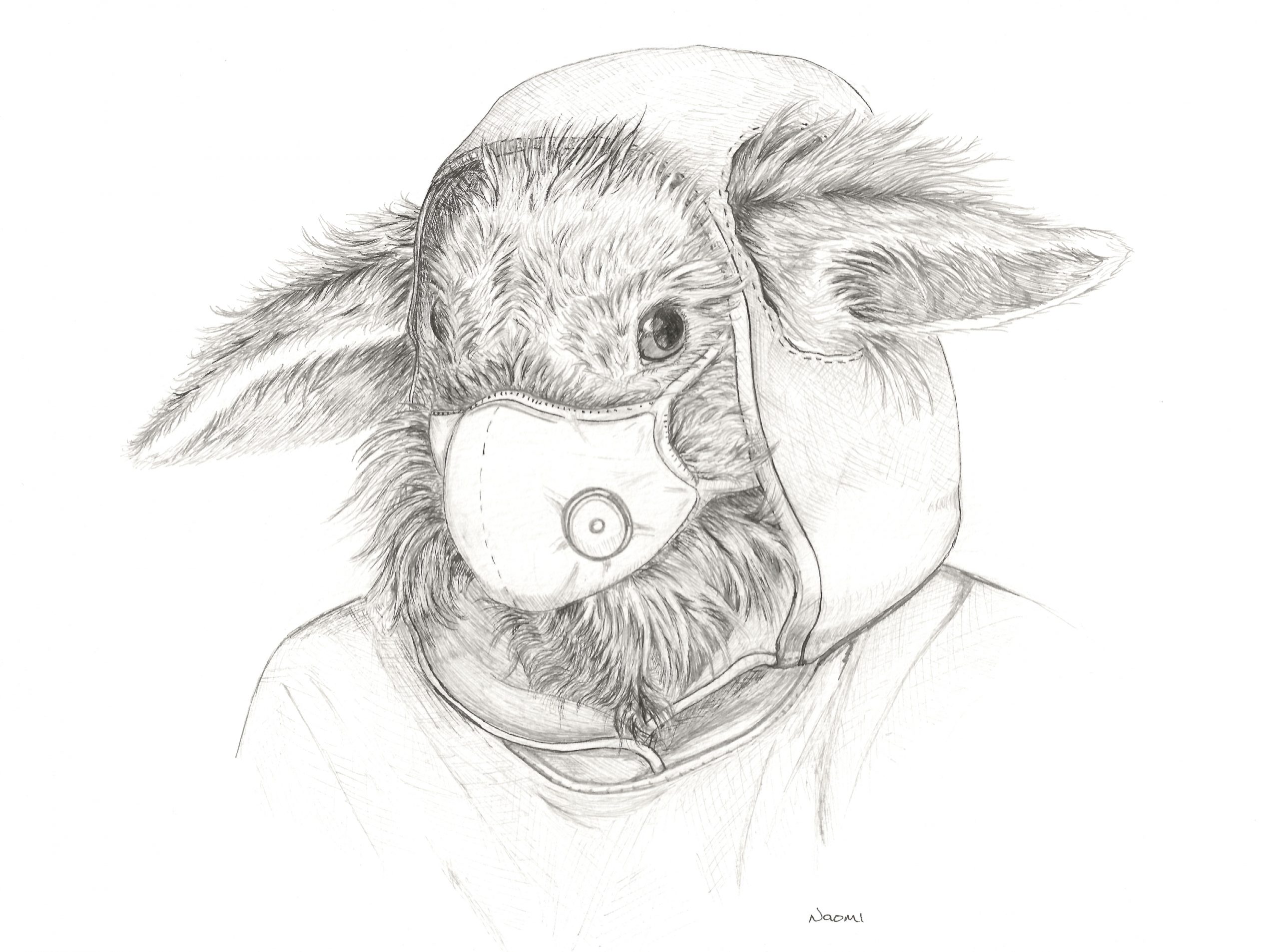 Rabbit in mask Giclee print