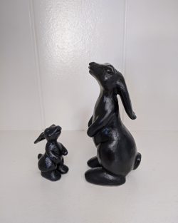 Rabbit sculpture Black