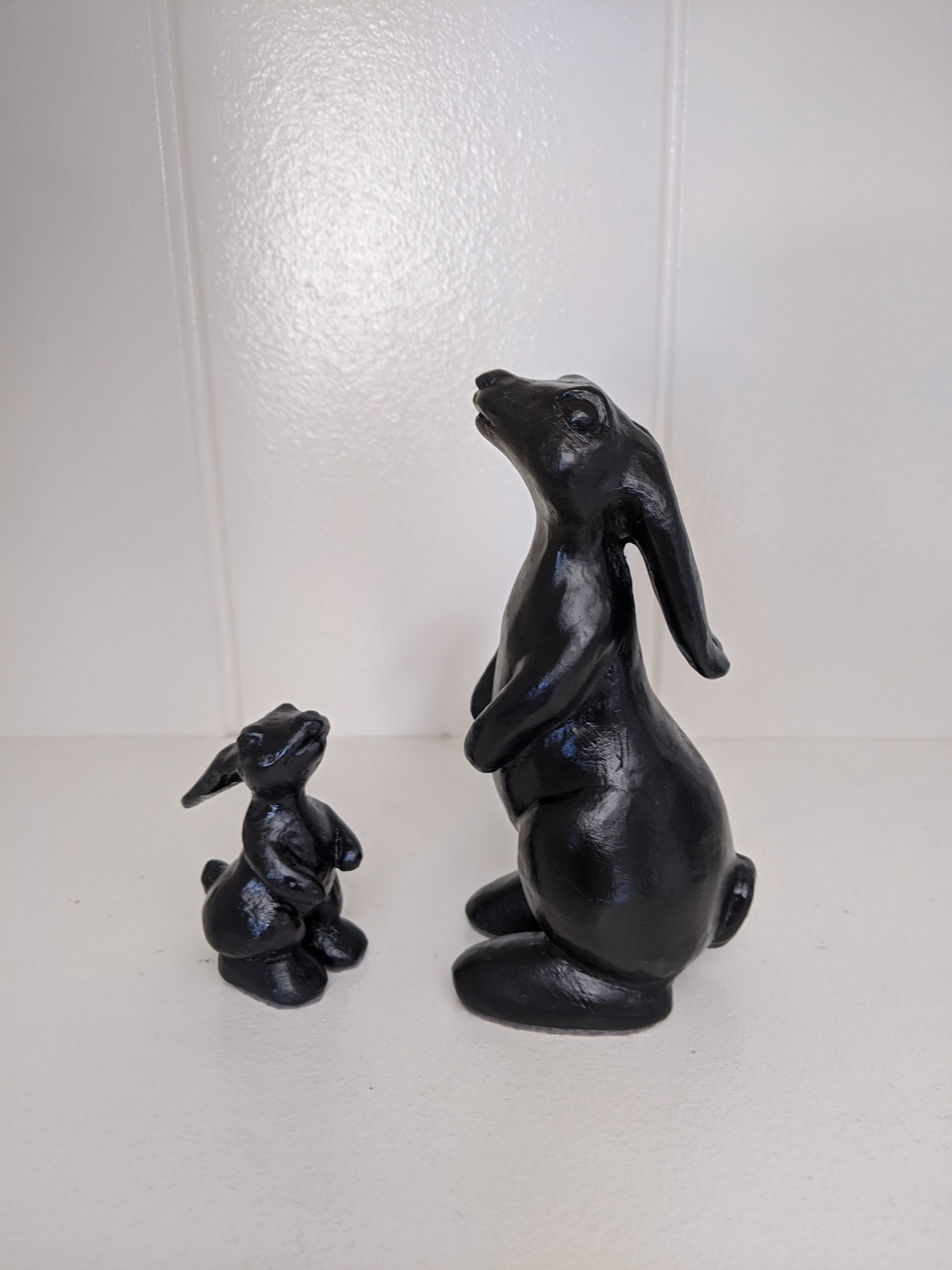 Rabbit sculpture Black
