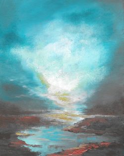 Turquoise Skies original acrylic painting