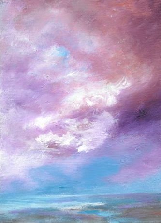 Copper Skies original acrylic painting