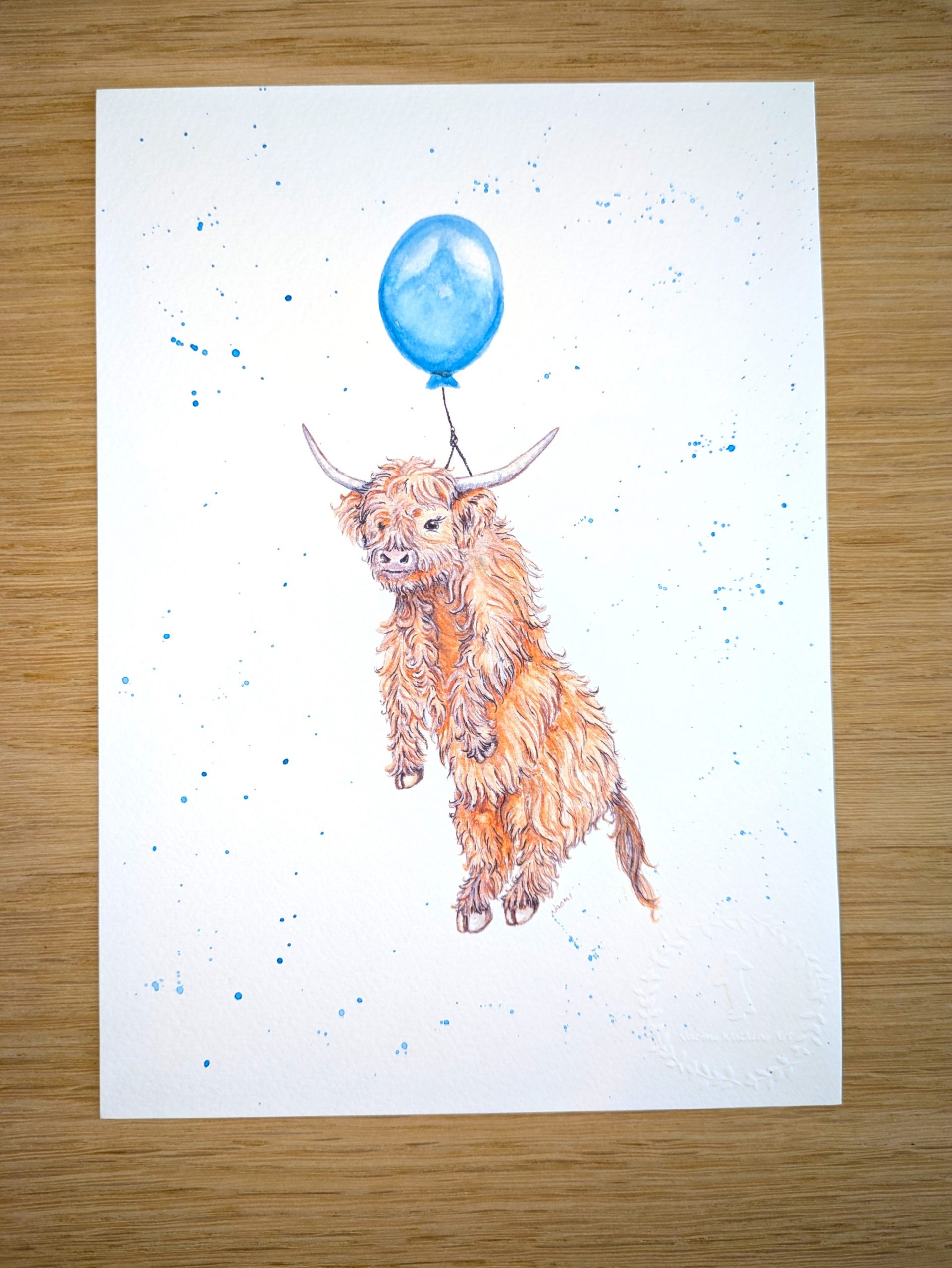 Highland cow with Balloon - Image 9
