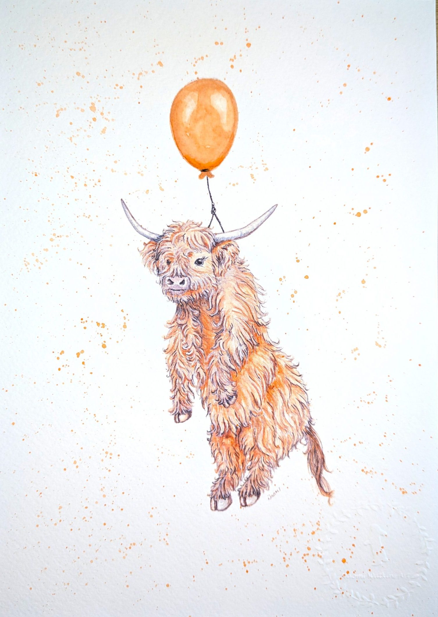 Highland cow with Balloon - Image 10