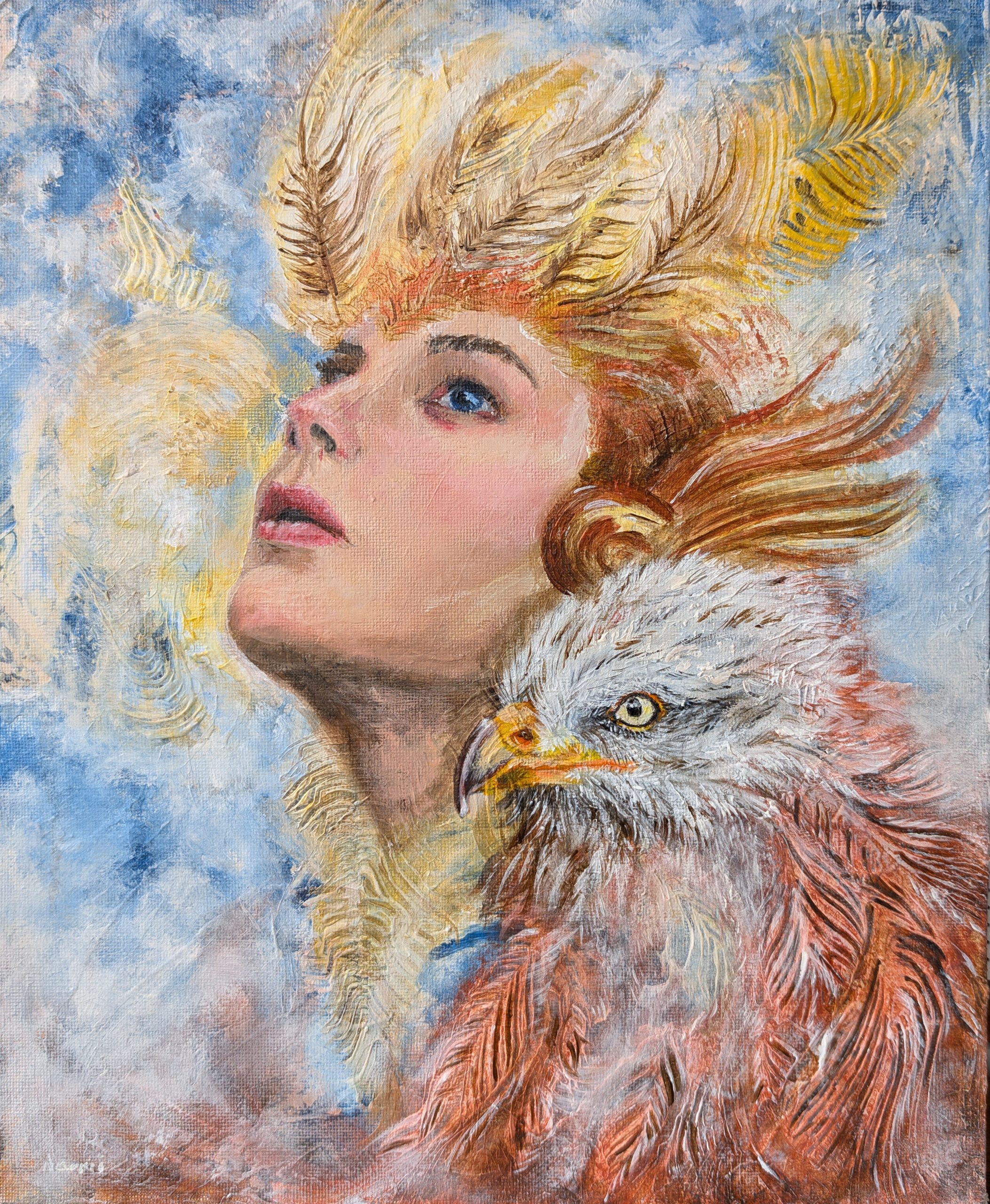 Woman and Red kite